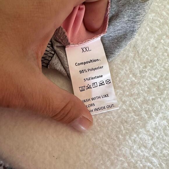 Womens Dress Size 2X Black Pink Grey Colorblock Casual Everyday Wear Shirt Dress - Picture 7 of 8